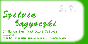 szilvia vagyoczki business card