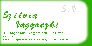 szilvia vagyoczki business card